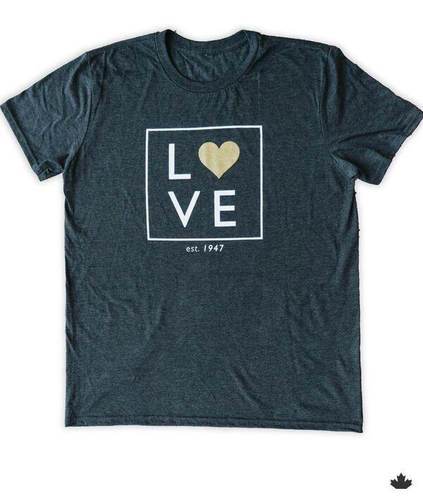 Heart of Gold Tee - Heather Dark Grey